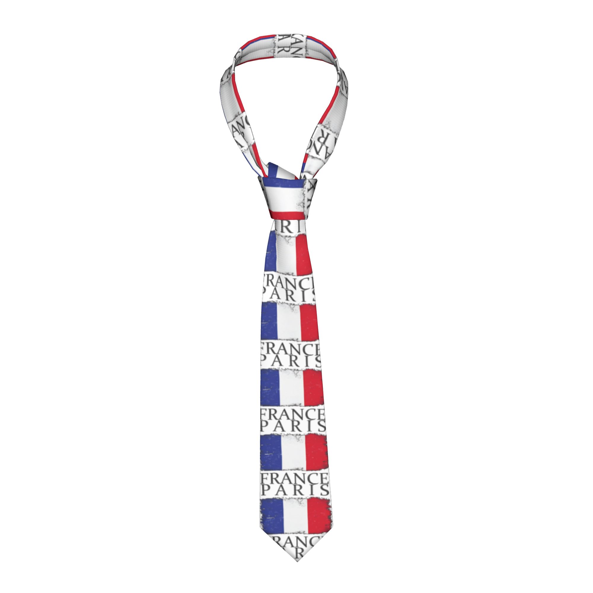 Men'S Accessories Paris - Cravatta da uomo con bandiera francese,