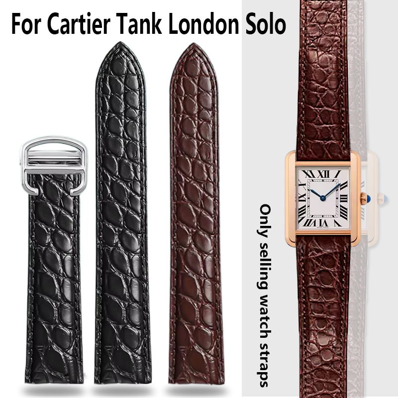 Men'S Accessories Cartier - Cinturino in coccodrillo 16 18 20
