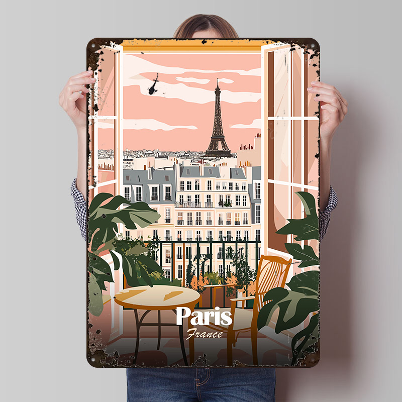 Men'S Accessories Paris - Parigi Balcon View Poster in metallo