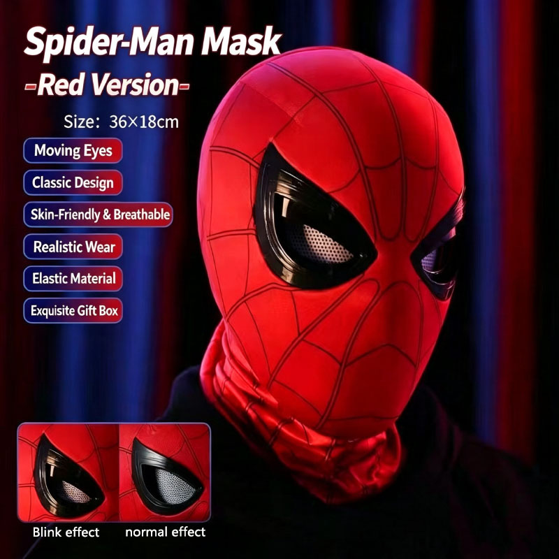 Men'S Accessories Display - Maschera di Spider-Man con Occhi Mobili,