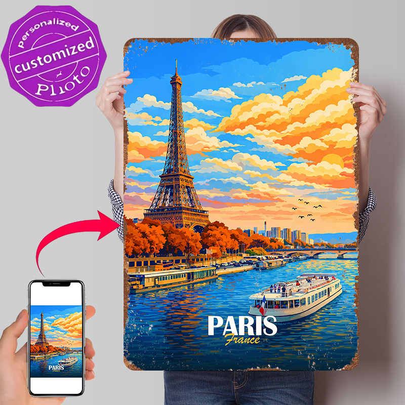 Men'S Accessories Paris - Poster in metallo 3D personalizzato con