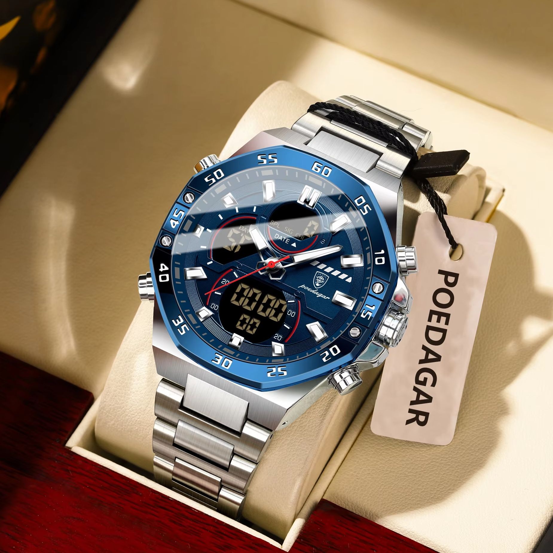 POEDAGAR Top Orologio da uomo  - Men'S Accessories Display recensione e prezzo