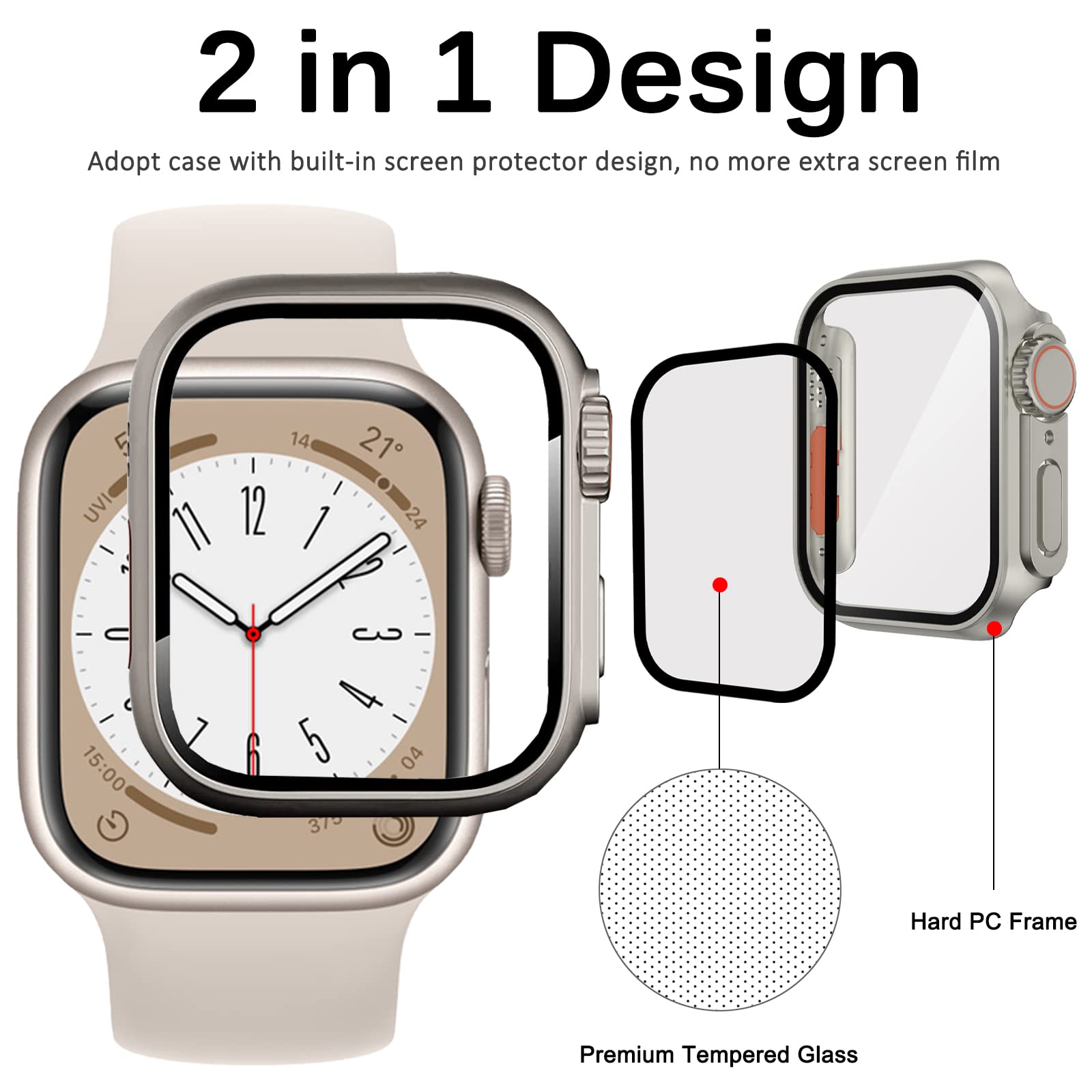 Cover rigida in vetro + PC per - Men'S Accessories Watches recensione e prezzo